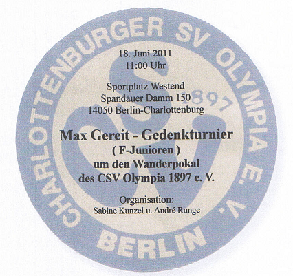 Symbol Max Gereit Gedenktunier 2011